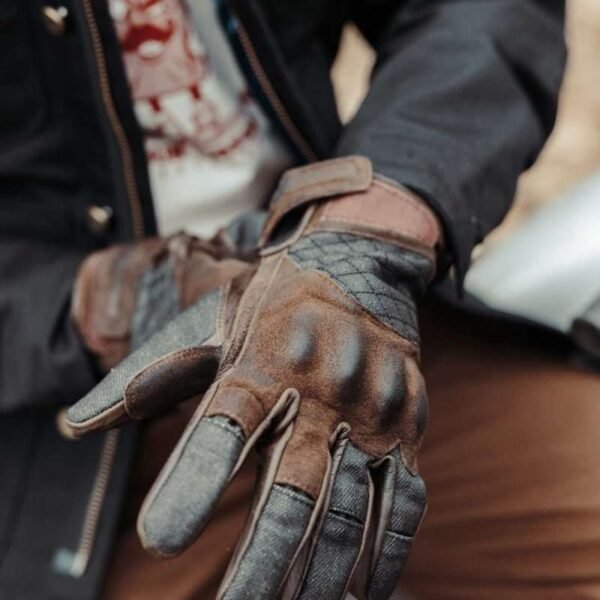 age of glory shifter gloves brown leather and denim 226733 2000x