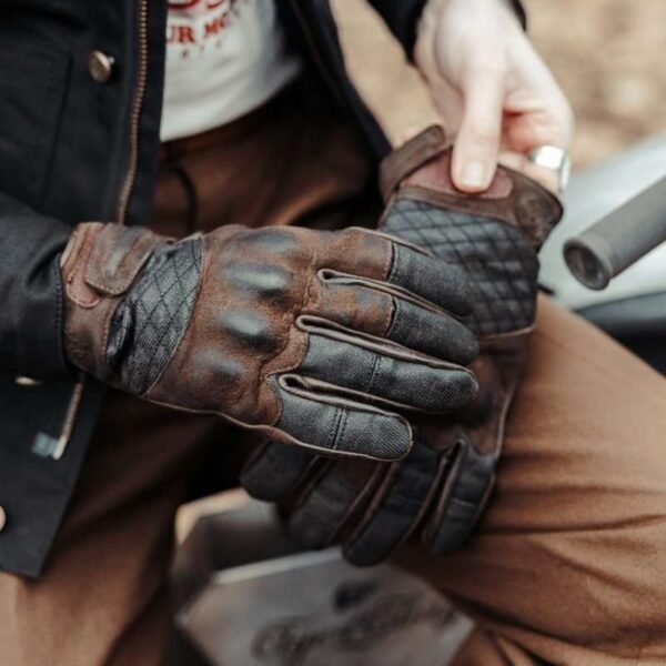 age of glory shifter gloves brown leather and denim 304237 2000x