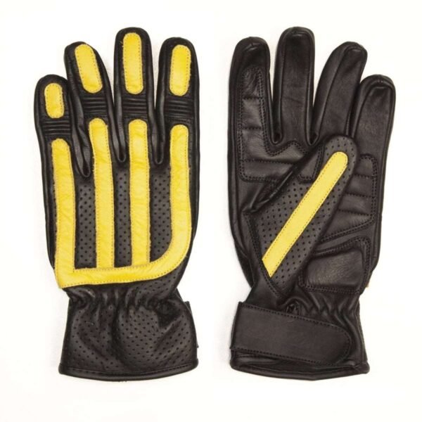 Age of Glory Victory Leather CE Gloves - Black & Yellow